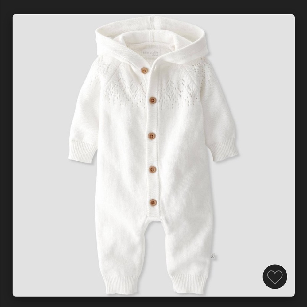 NWT little planet by Carters organic cream holiday coveralls 18 months unisex